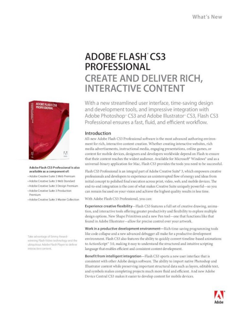 adobe flash for mac free cs3